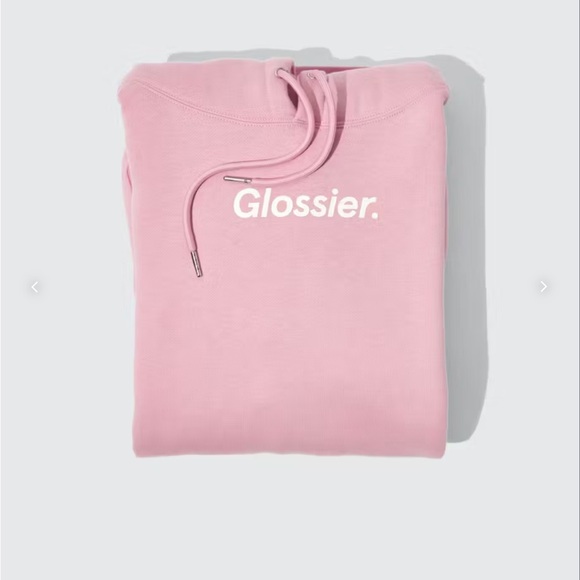NWT Glossier Original Pink Hoodie/ Small - Picture 3 of 7